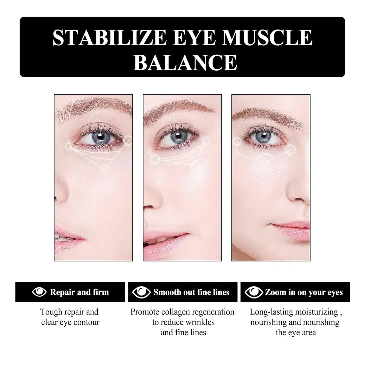 Verfons Snake Venom Peptide Eye Cream Smoothes Fine Lines Dark