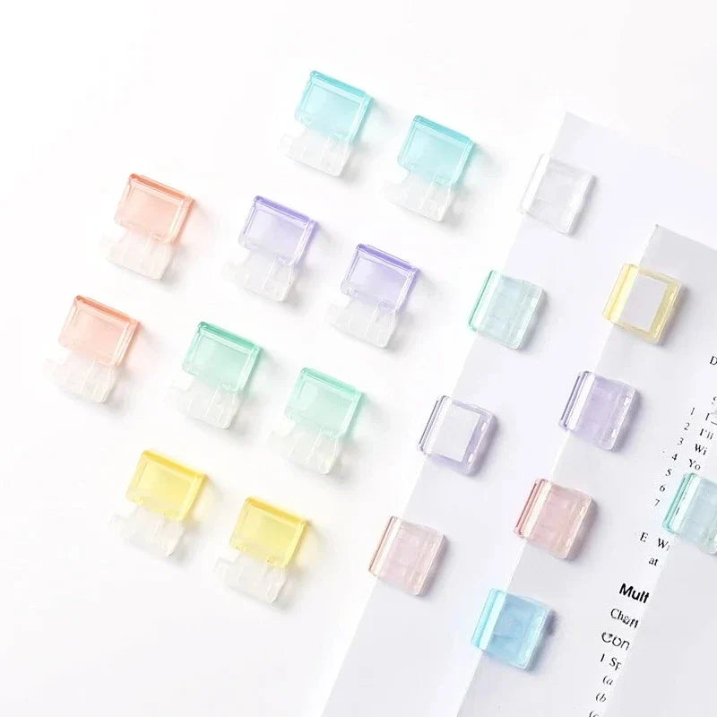 Candy Push Clip Paper Clips 10-30PCS | Transparent Bookmark