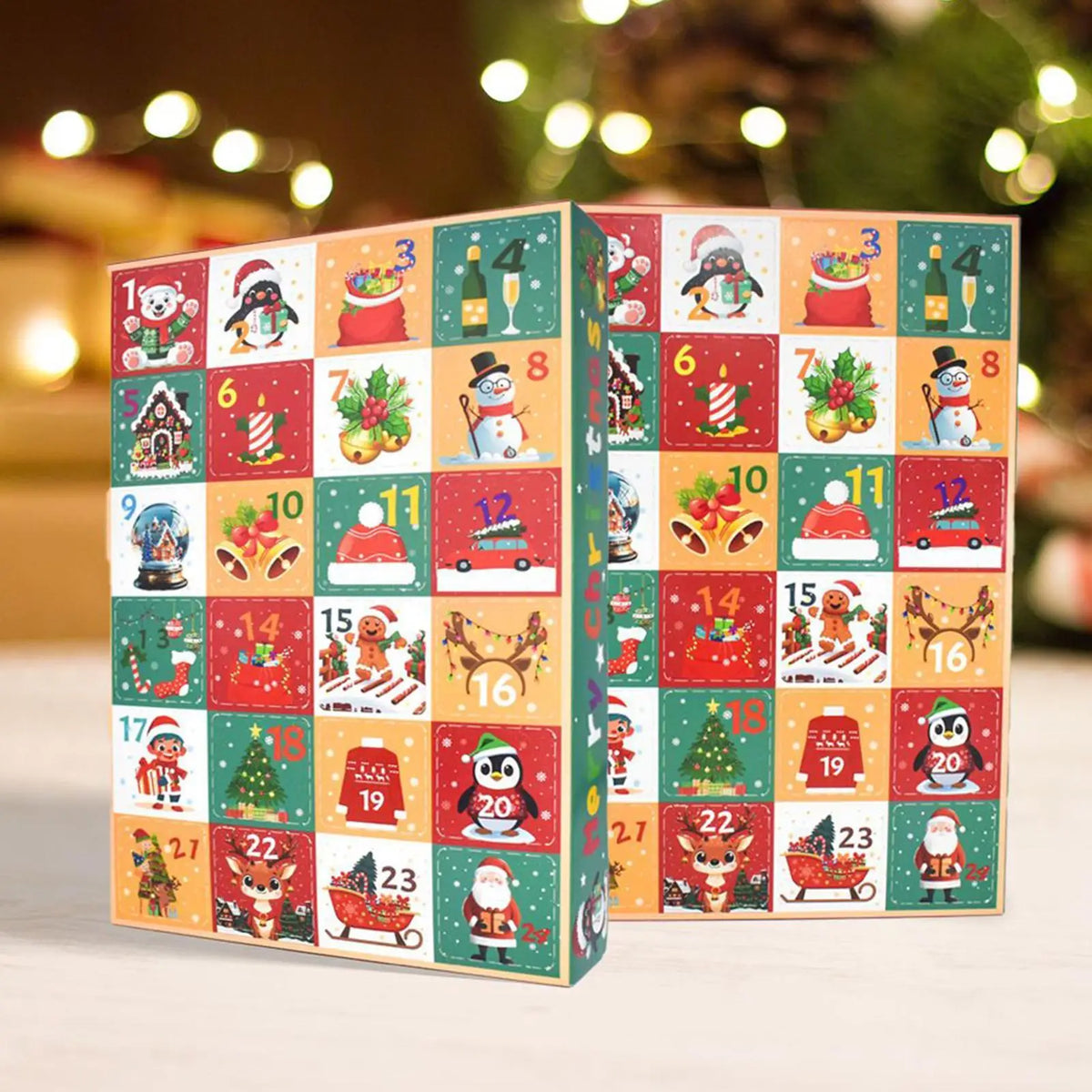 24-Day Countdown Calendar Set – 5 Festive Empty Boxes