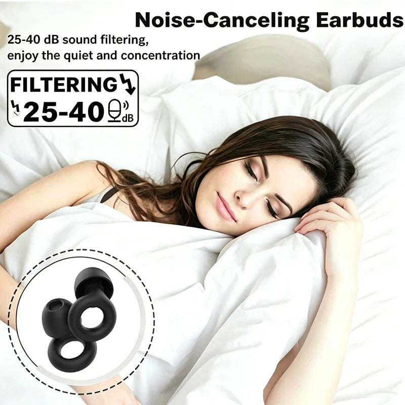 Reusable Silicone Ear Plugs – Noise Reduction for Sleep & Swim