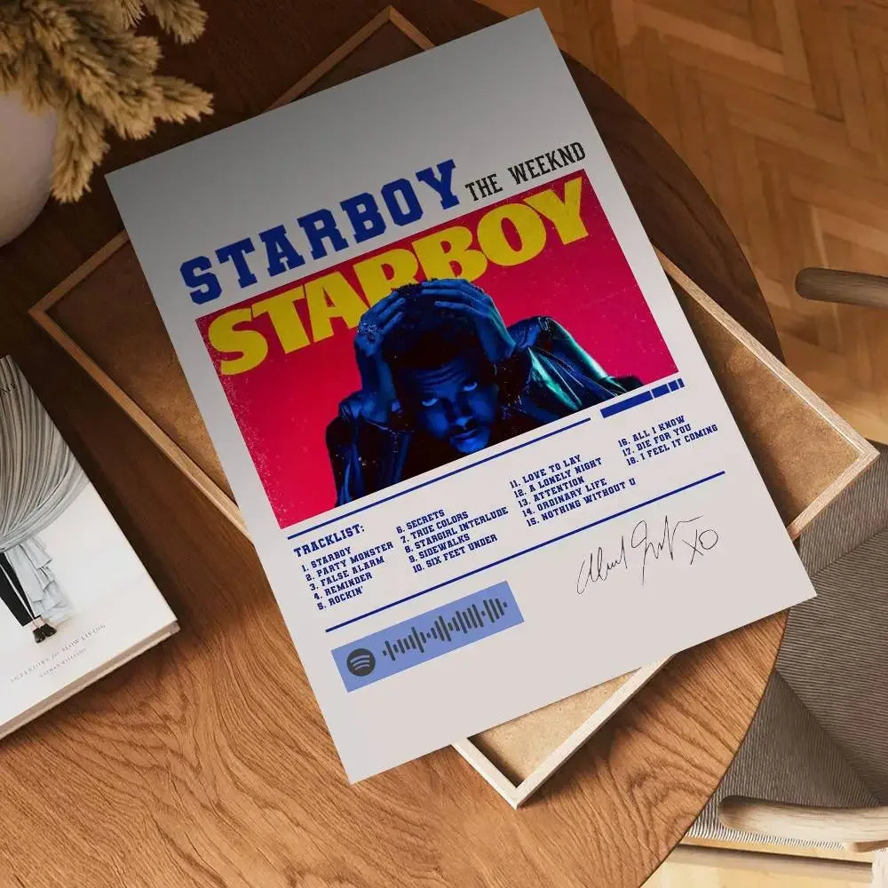 The Weeknd Starboy Self-Adhesive Wall Poster | Bar Room Decor