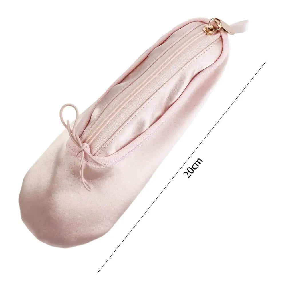 Ballet Shoes Pencil Case & Satin Makeup Bag – Large Organizer