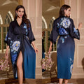 Women's Printed Kimono Robe – Long Loose Loungewear Nightgown