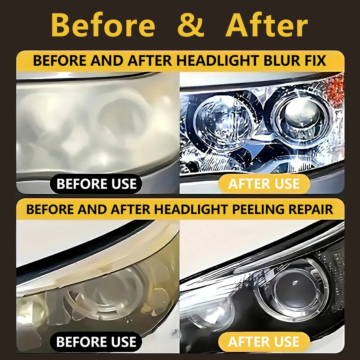 Car Headlight Restoration Kit – Polishing & Cleaning Paste