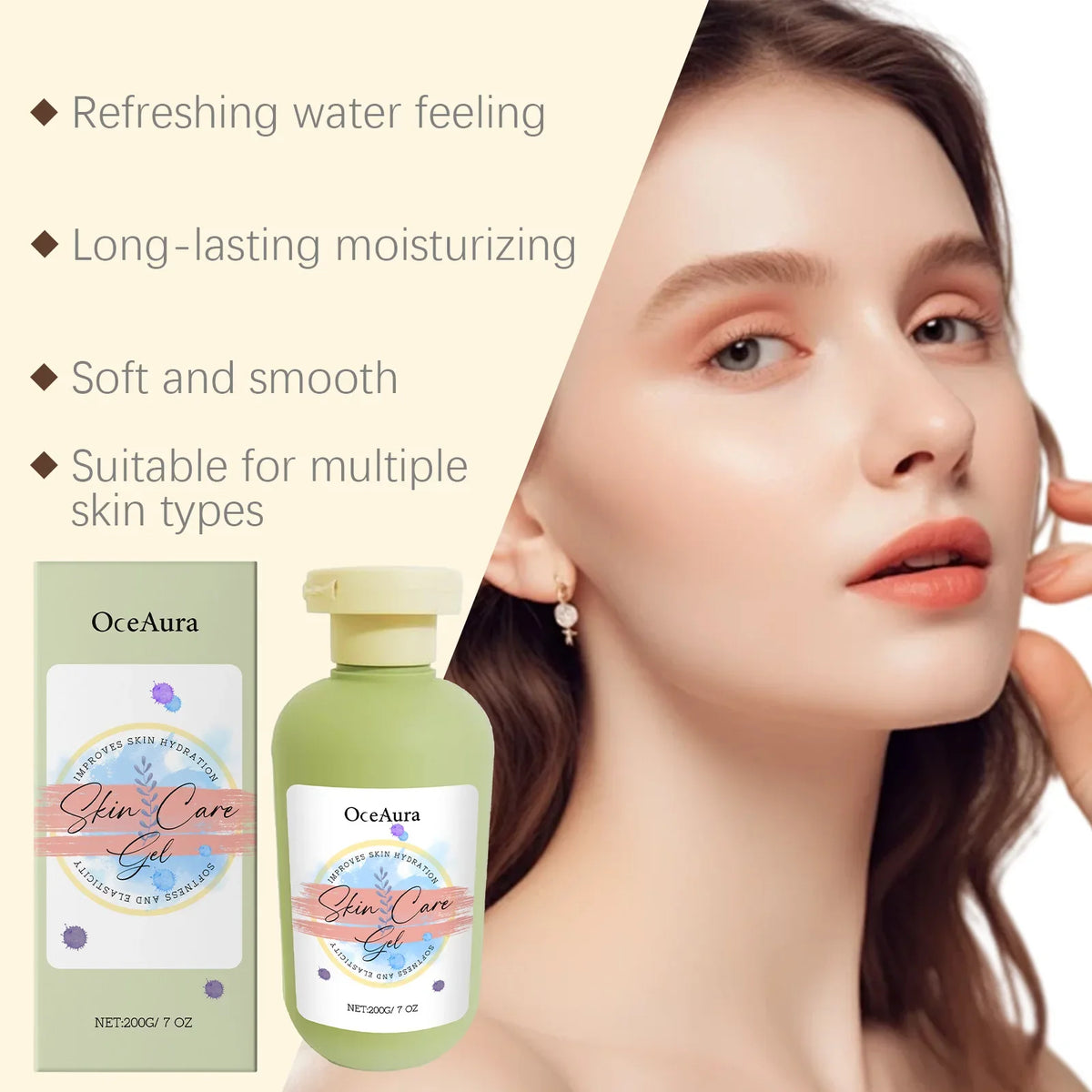 OceAura 200g Moisturizing Skin Gel – Nourish, Lift & Brighten