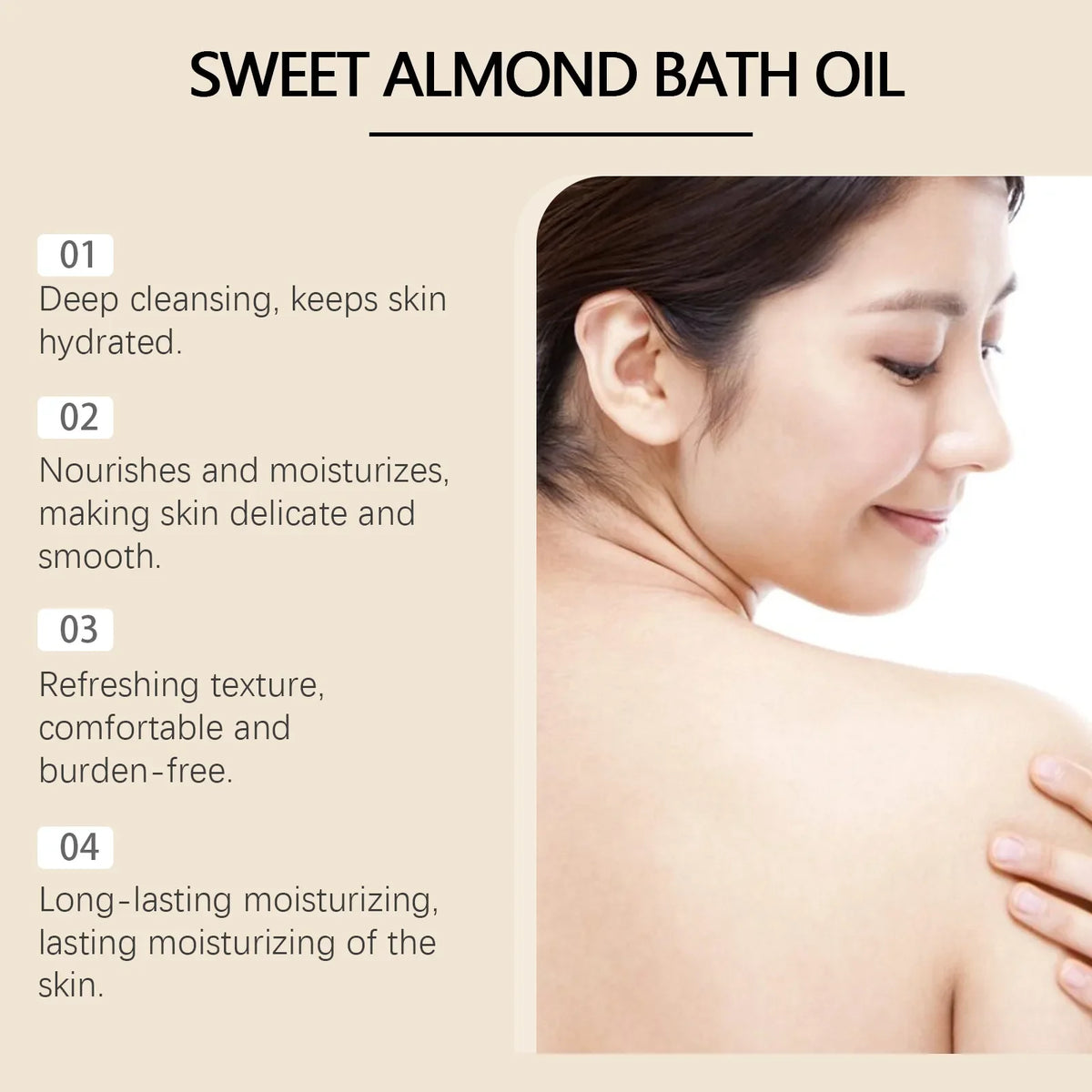 EELHOE Sweet Almond Shower Oil – Brightening Body Wash 100ml