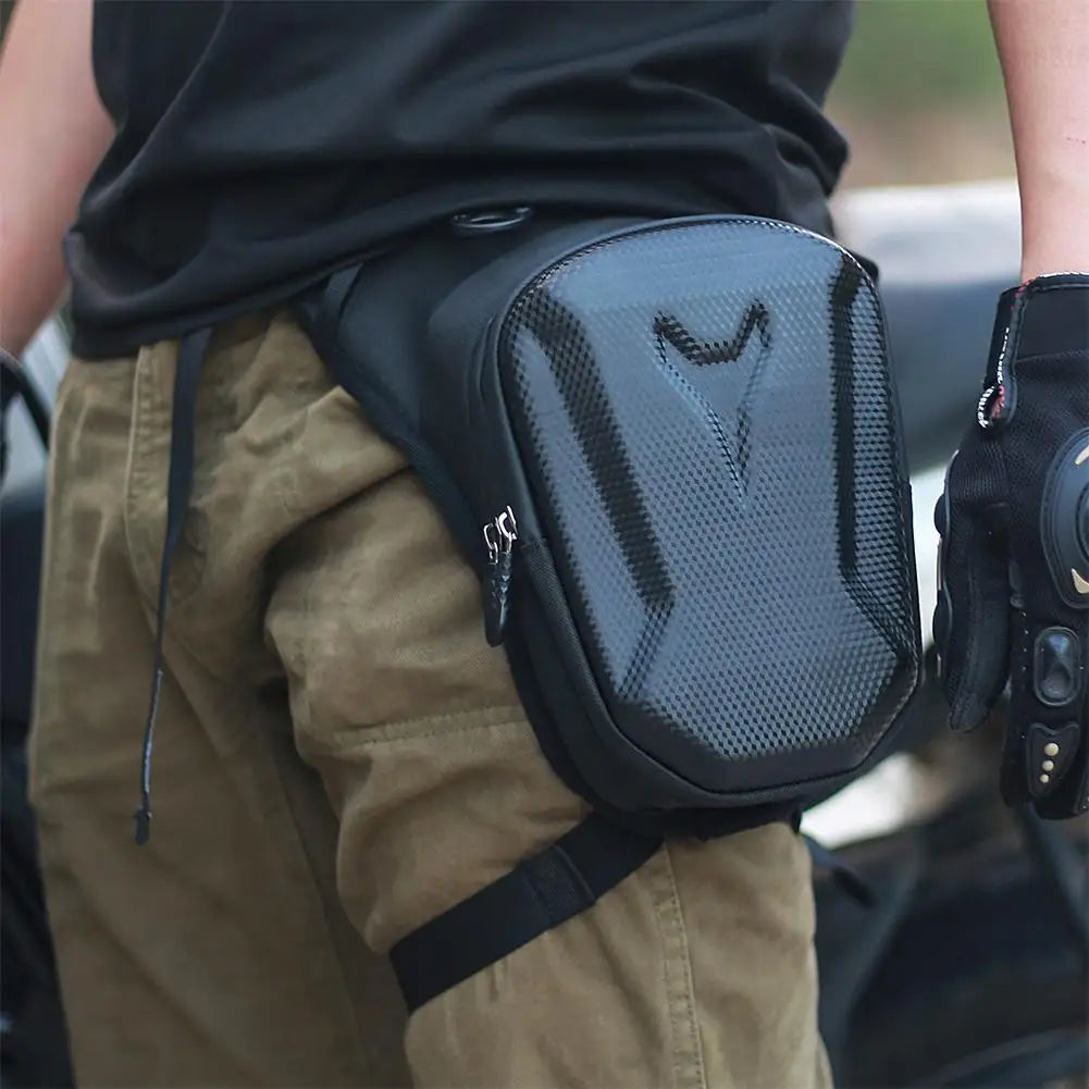 Waterproof Motorcycle Leg Bag | EVA Hard Shell Thigh Waist Pack