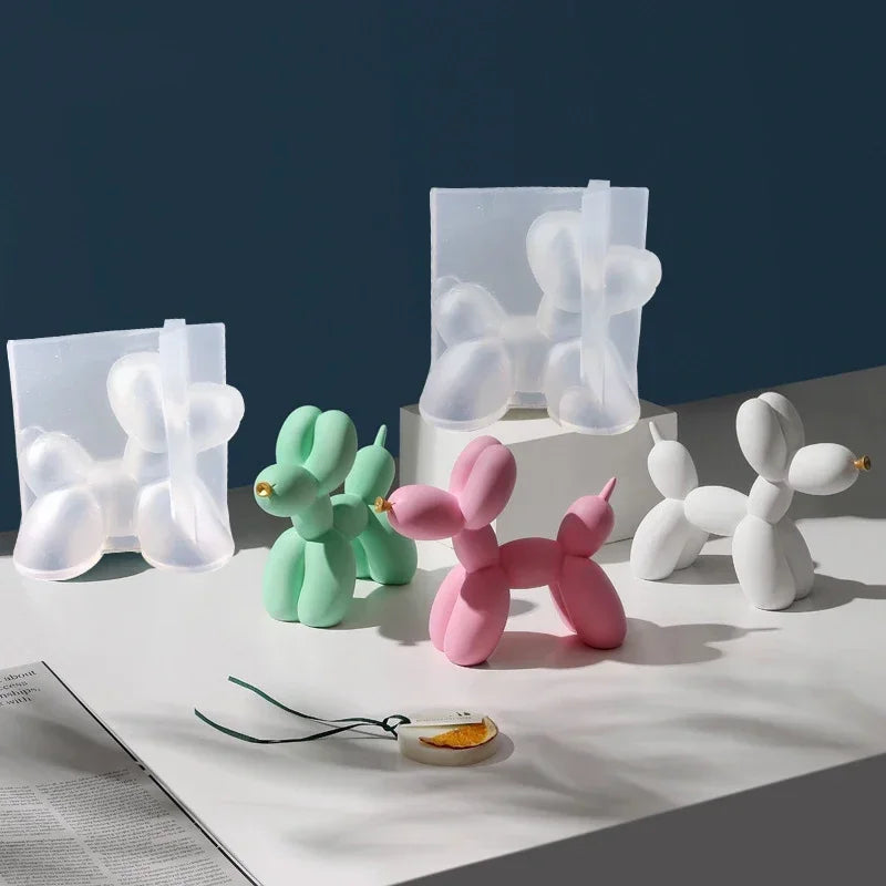 Candle Mold Stereoscopic Balloon Dog Decoration Resin Gypsum