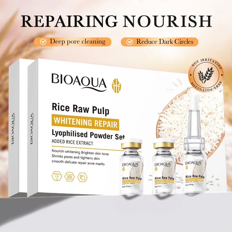 Rice Puree Freeze-Dried Serum Set – Brightening & Barrier Care