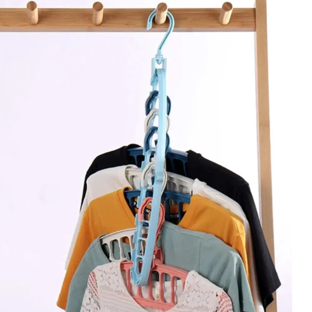 4-Pack Rotatable Multi-Hole Clothes Hanger | Space-Saving Rack