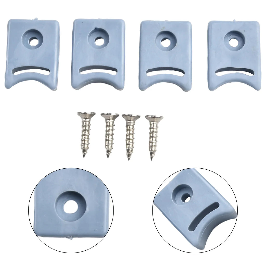 4-Pack Shower Door Pulley Stops & Bumpers | Top & Bottom