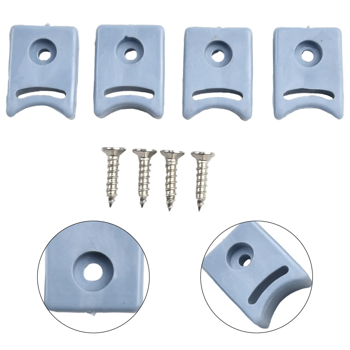 4-Pack Shower Door Pulley Stops & Bumpers | Top & Bottom