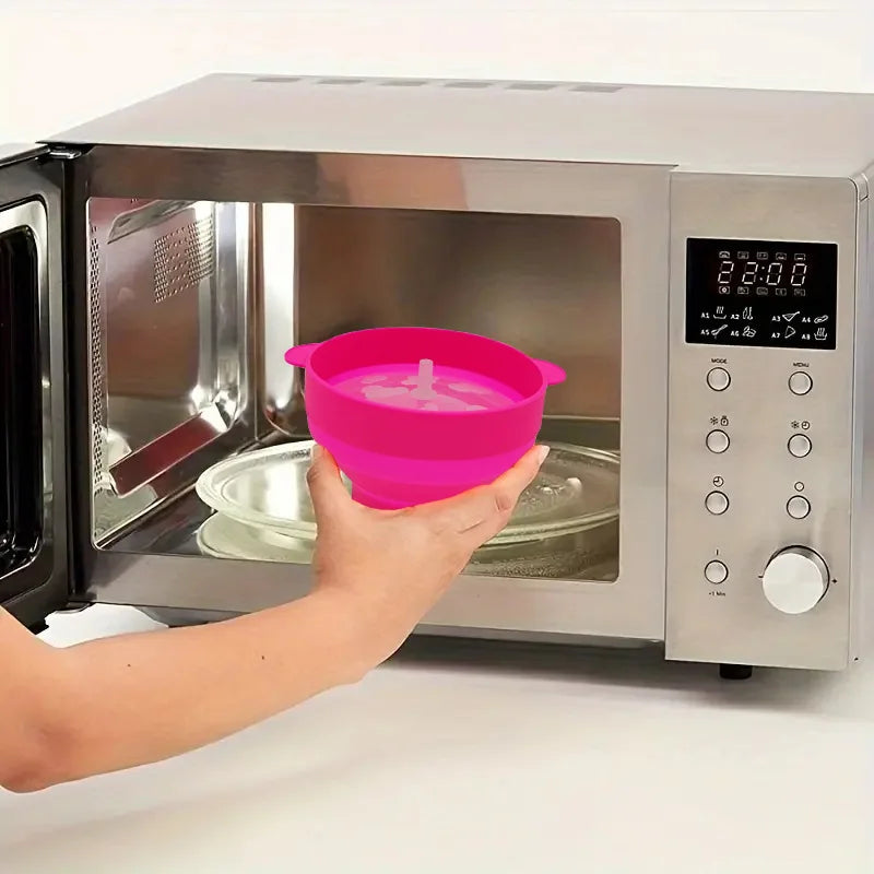 Silicone Microwave Popcorn Maker – BPA-Free Collapsible Bowl