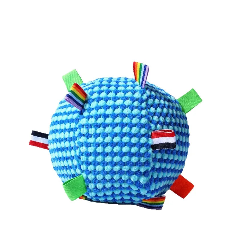 Dog Training Soft Bell Ball – Bite-Resistant Tug & Fetch Toy