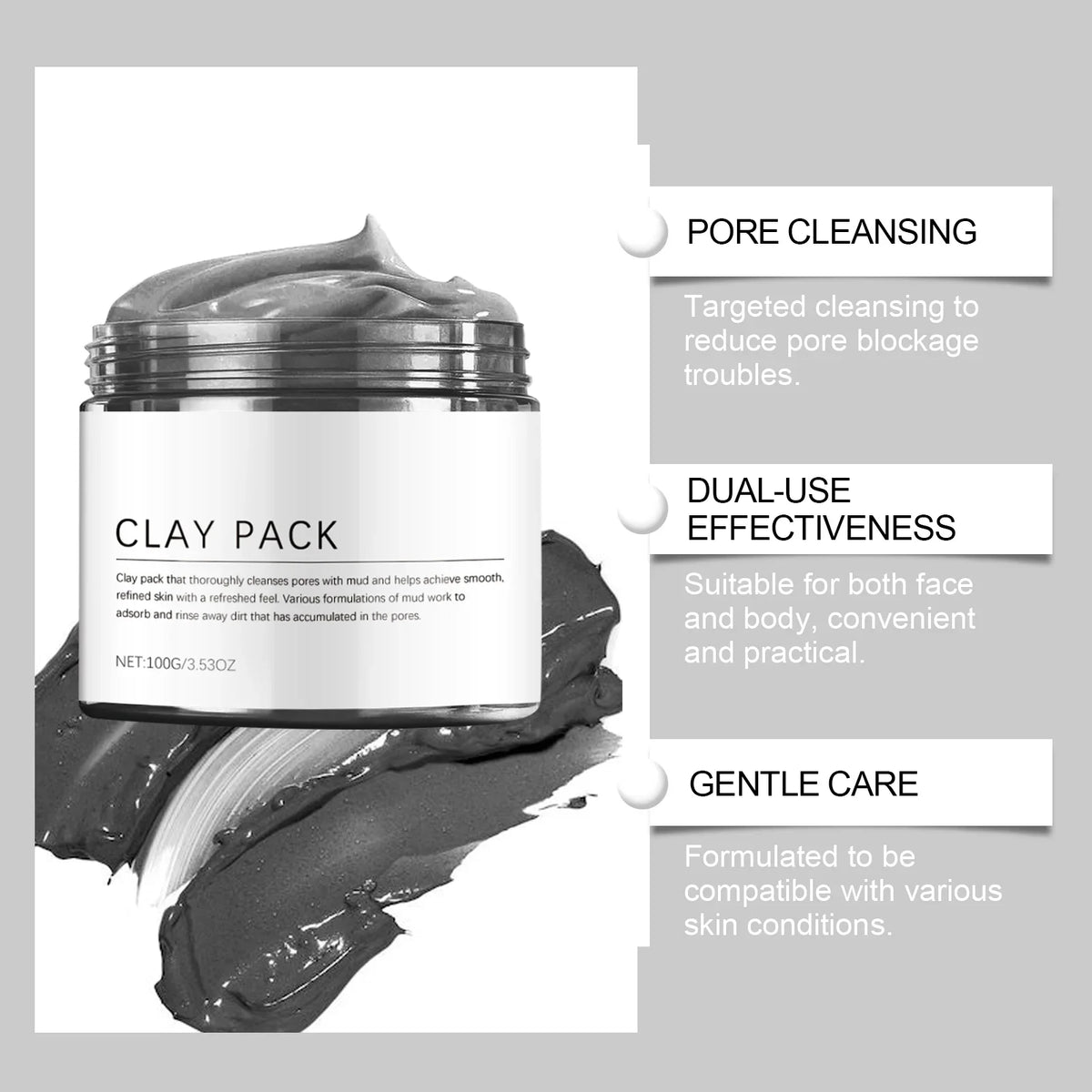 Mineral Mud Face Mask – Cleanses, Softens & Smooths Skin 100g
