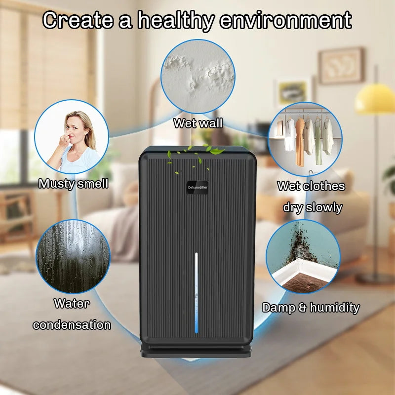 BALASHOV Electric Compressor Dehumidifier for Home & Basement