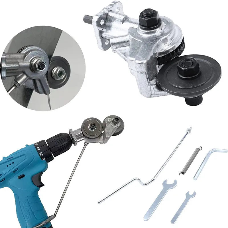Double-Head Electric Drill Sheet Metal Cutter Attachment
