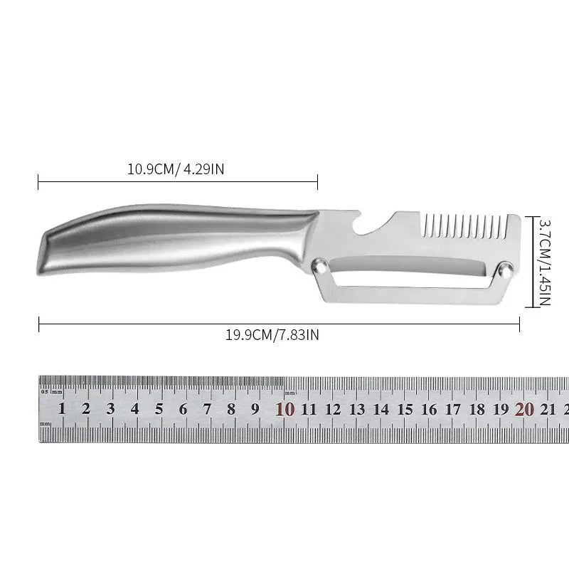 3-in-1 Stainless Steel Vegetable Peeler, Slicer & Shredder
