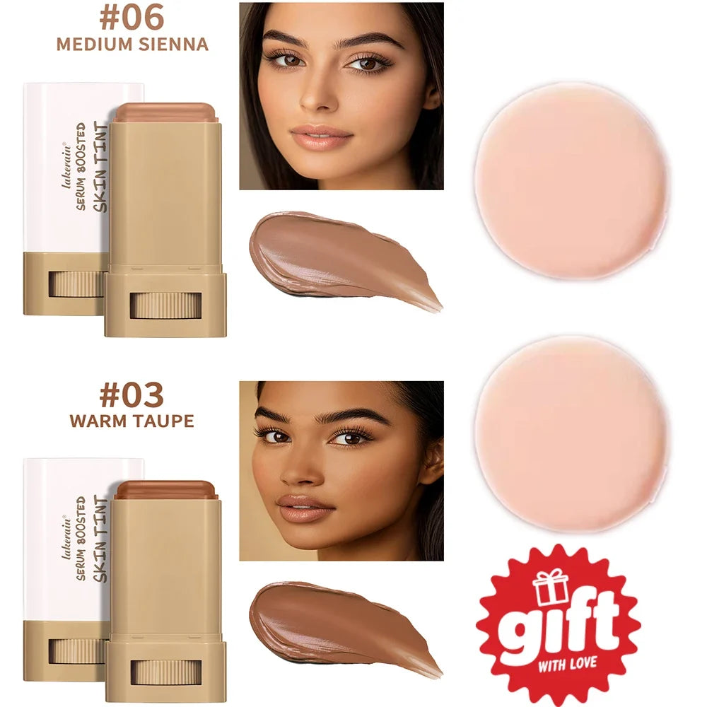 Lakerain Waterproof Skin Tint Stick + Puff | Tinted Serum