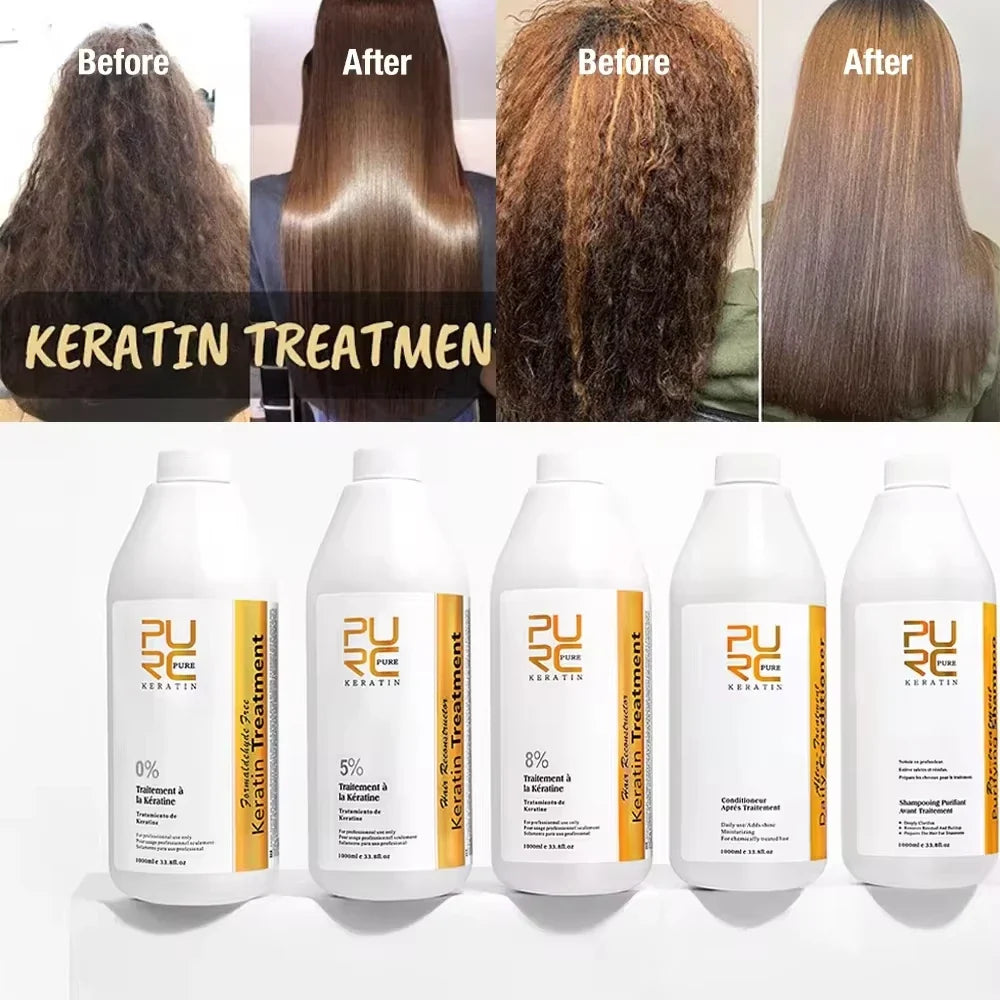 PURC 1000ml Brazilian Keratin Hair Treatment | 0%–12% Formalin