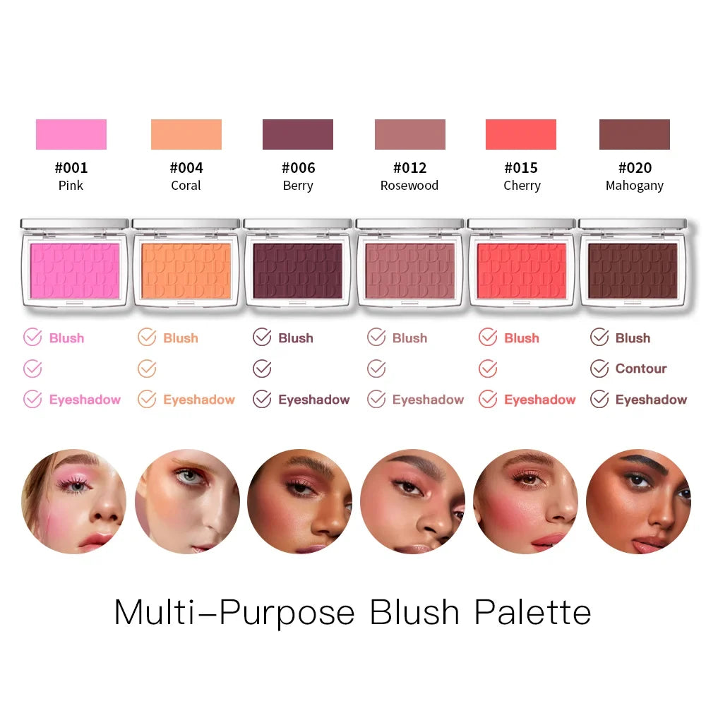 Matte Blush Powder – Natural Cheek Tint & Contour | 6 Shades