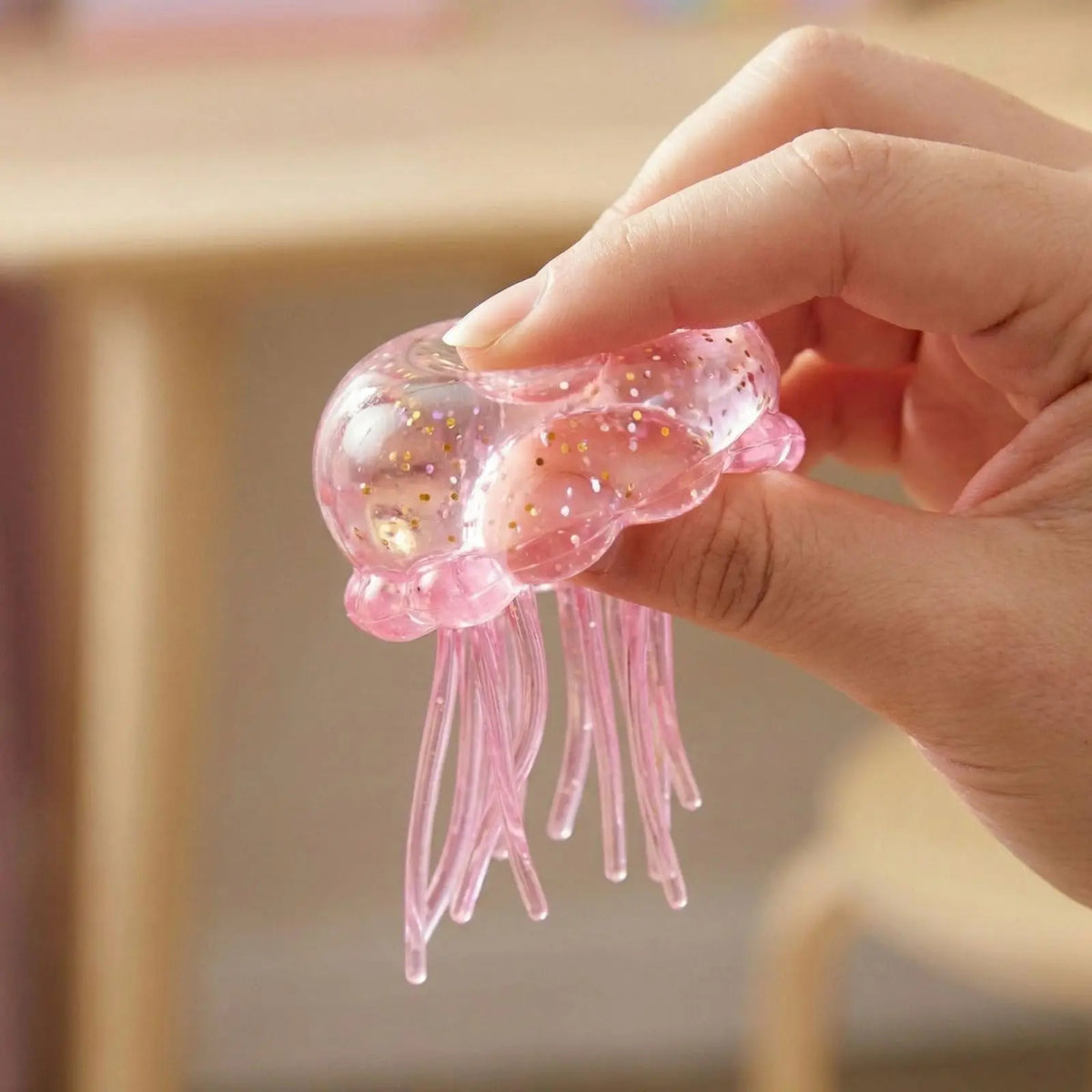 Squishy Jellyfish Sensory Fidget Toy – Slow Rise Sparkle Ball