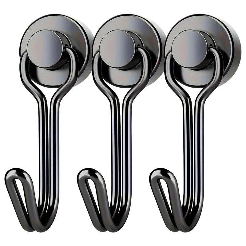 Heavy Duty Magnetic Hooks – Strong Neodymium Hangers 3–20 Pack