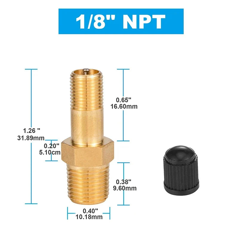 Sturdy 1 4 8 NPT Air Compressor Tank Fill Valve Anti-corrosion Brass