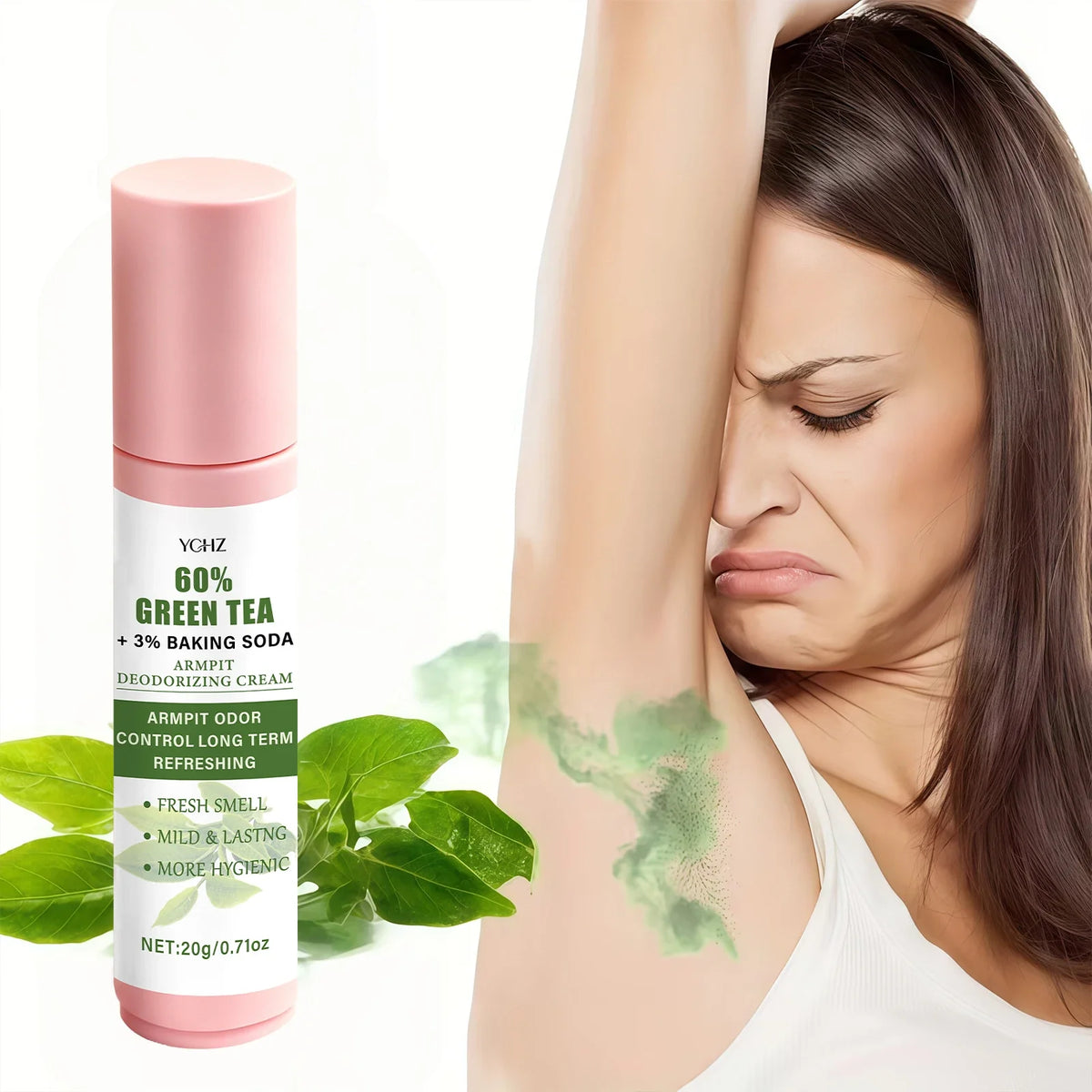 YCHZ Green Tea Deodorant Roller – Long-Lasting Freshness