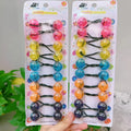 10pcs Elastic Ball Hair Ties for Girls | Colorful Beaded Bobbles