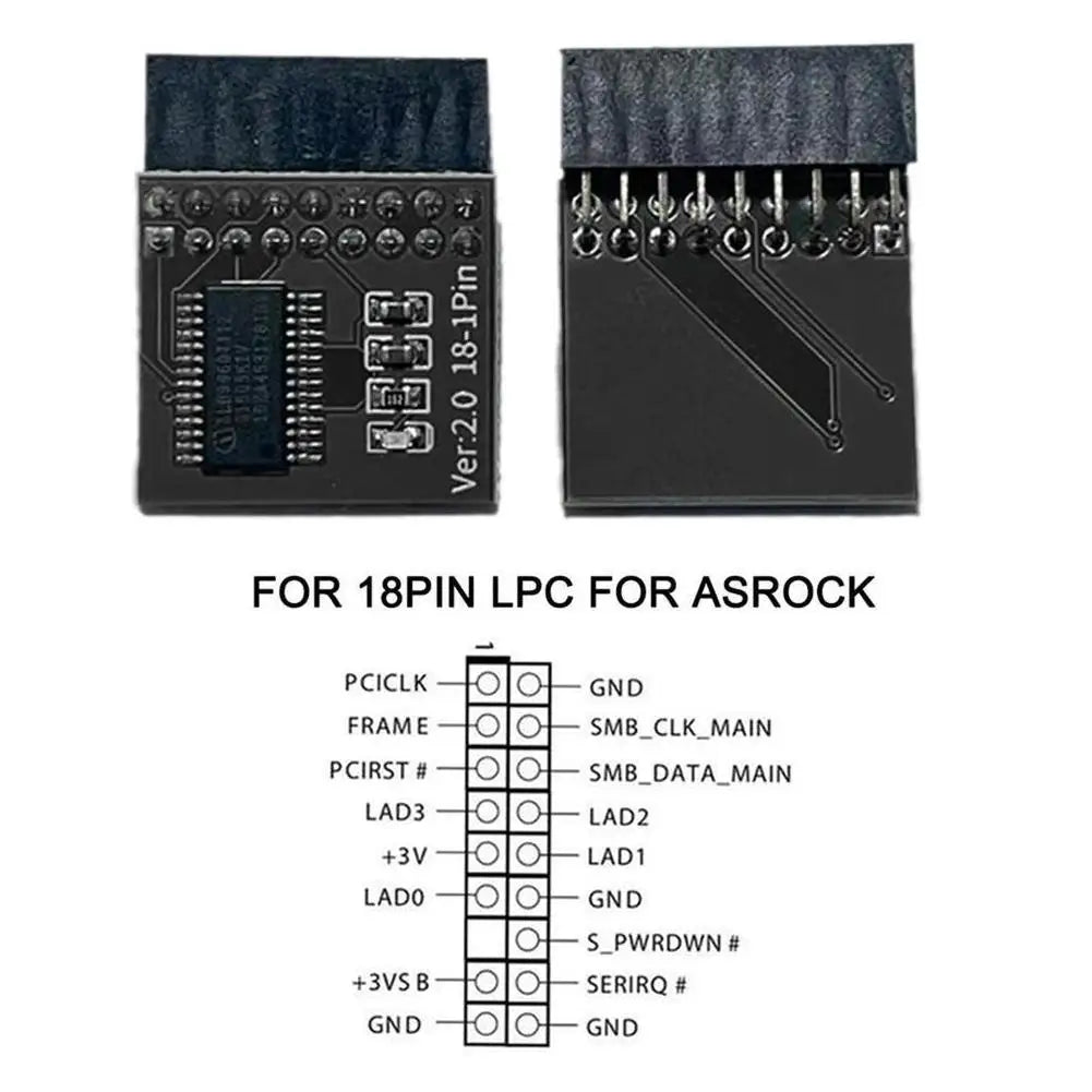 TPM 2.0 Security Module – 12/14/18/20-Pin Multi-Brand Motherboard