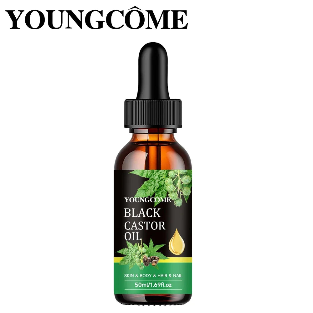 Black Castor Oil Healthy Improves Hair Line Toughness Nourishes Body