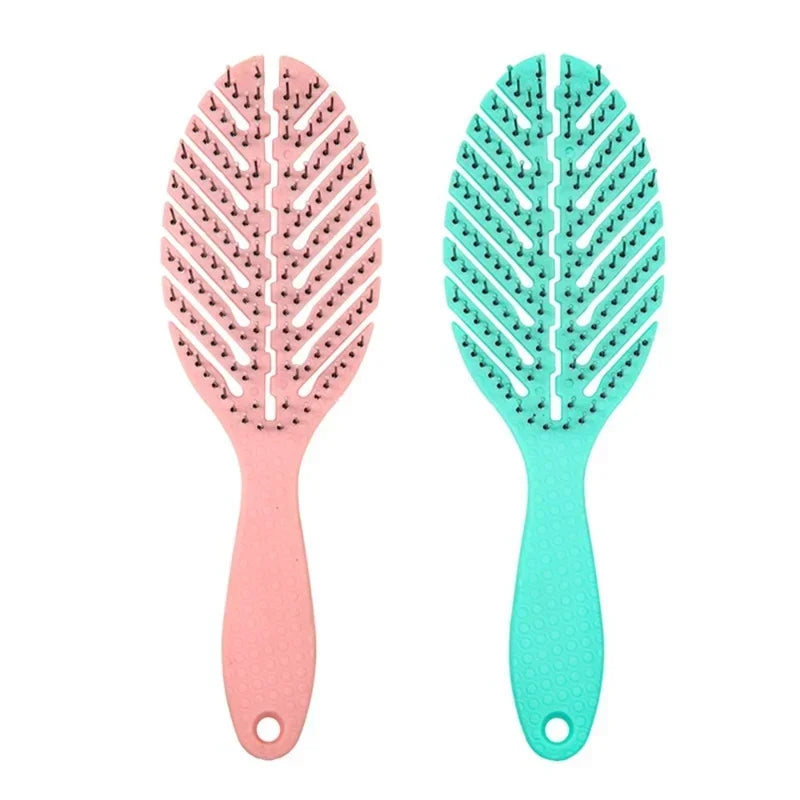 Portable Scalp Massage Hair Brush – Elastic Detangling Comb