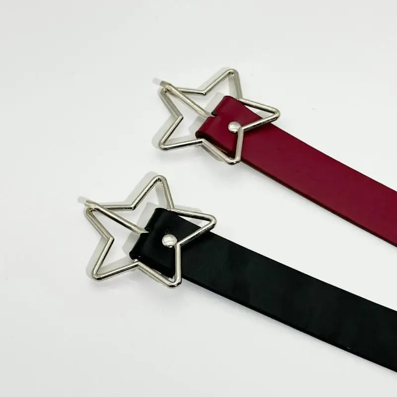 Women's Y2K Punk Rivet Belt – PU Leather Pin Buckle Waistband