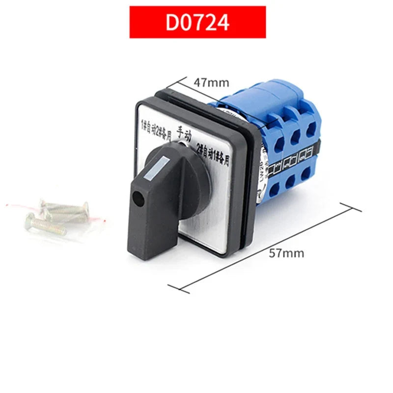 CNC 3 Position Knots Universal Changeover Switch 500V 20A Poles