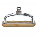 Large Bamboo Cake Stand with Lid – Rectangular Dessert Tray