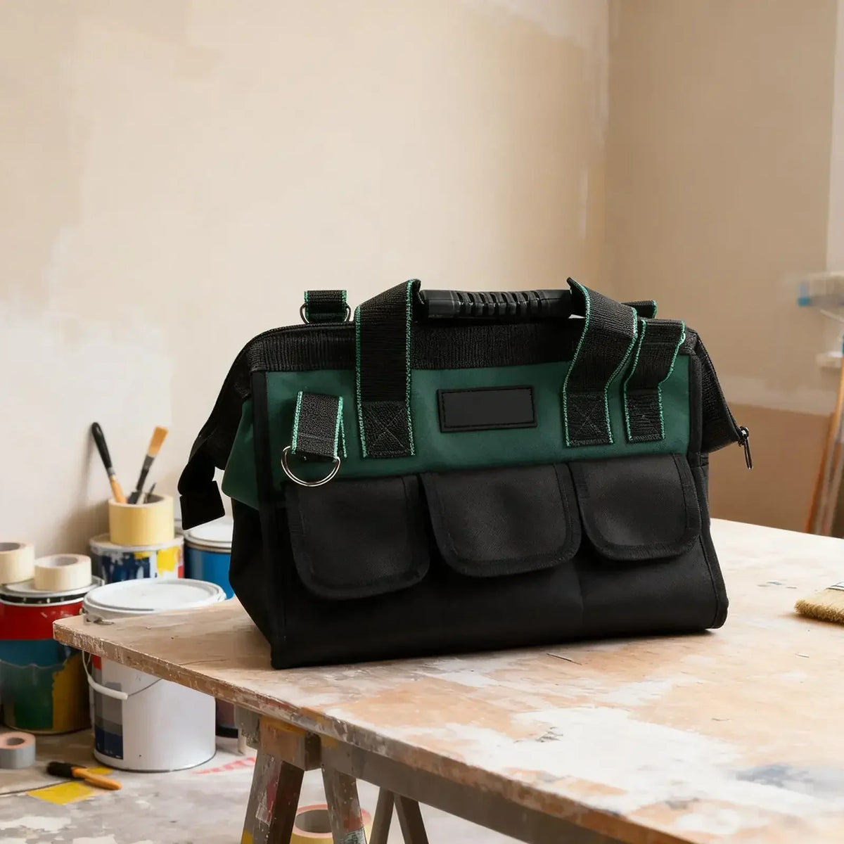 16" Heavy Duty Electrician Tool Bag – Wide Mouth Canvas Tote