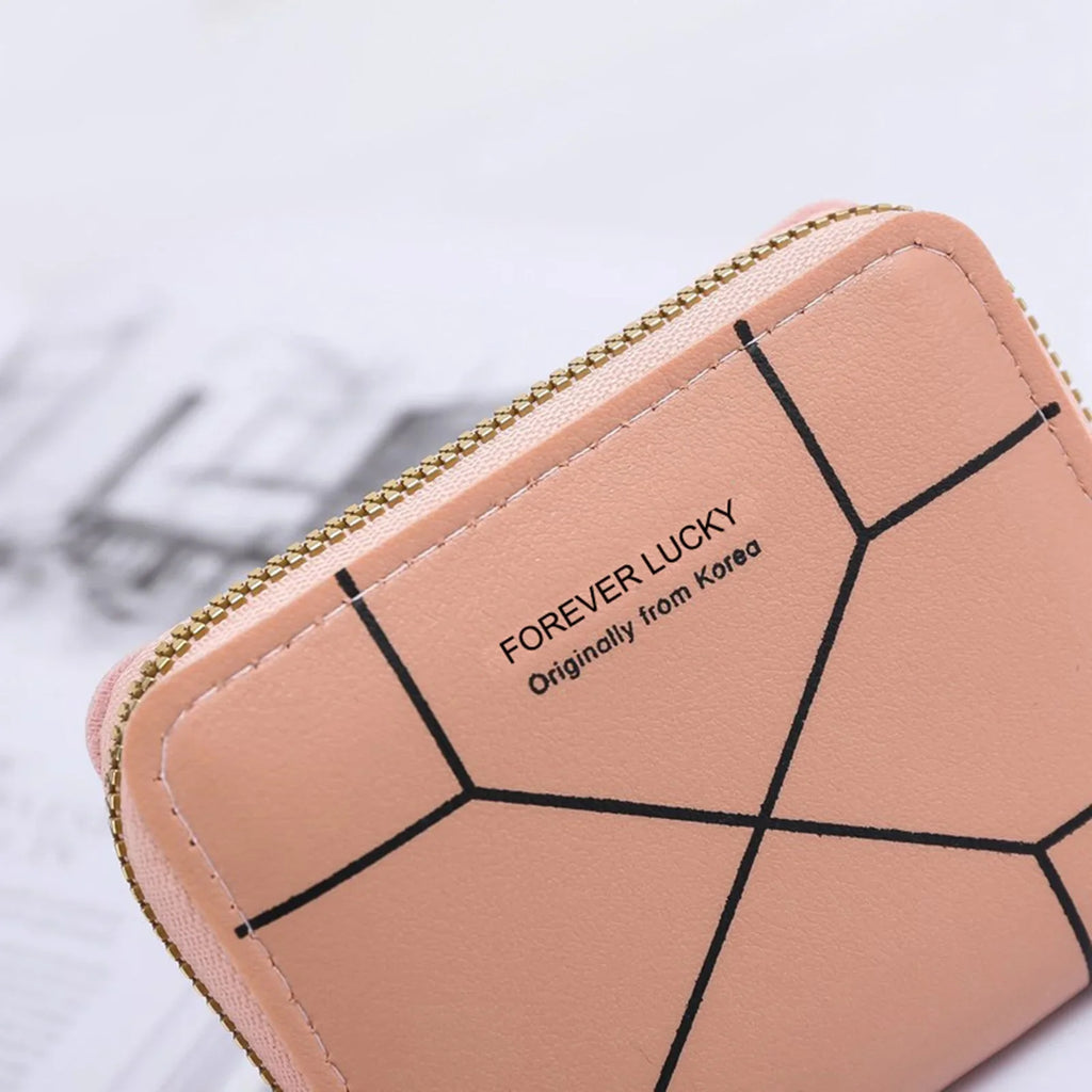 Women's Slim Minimalist Short Wallet | PVC Zipper Coin Purse