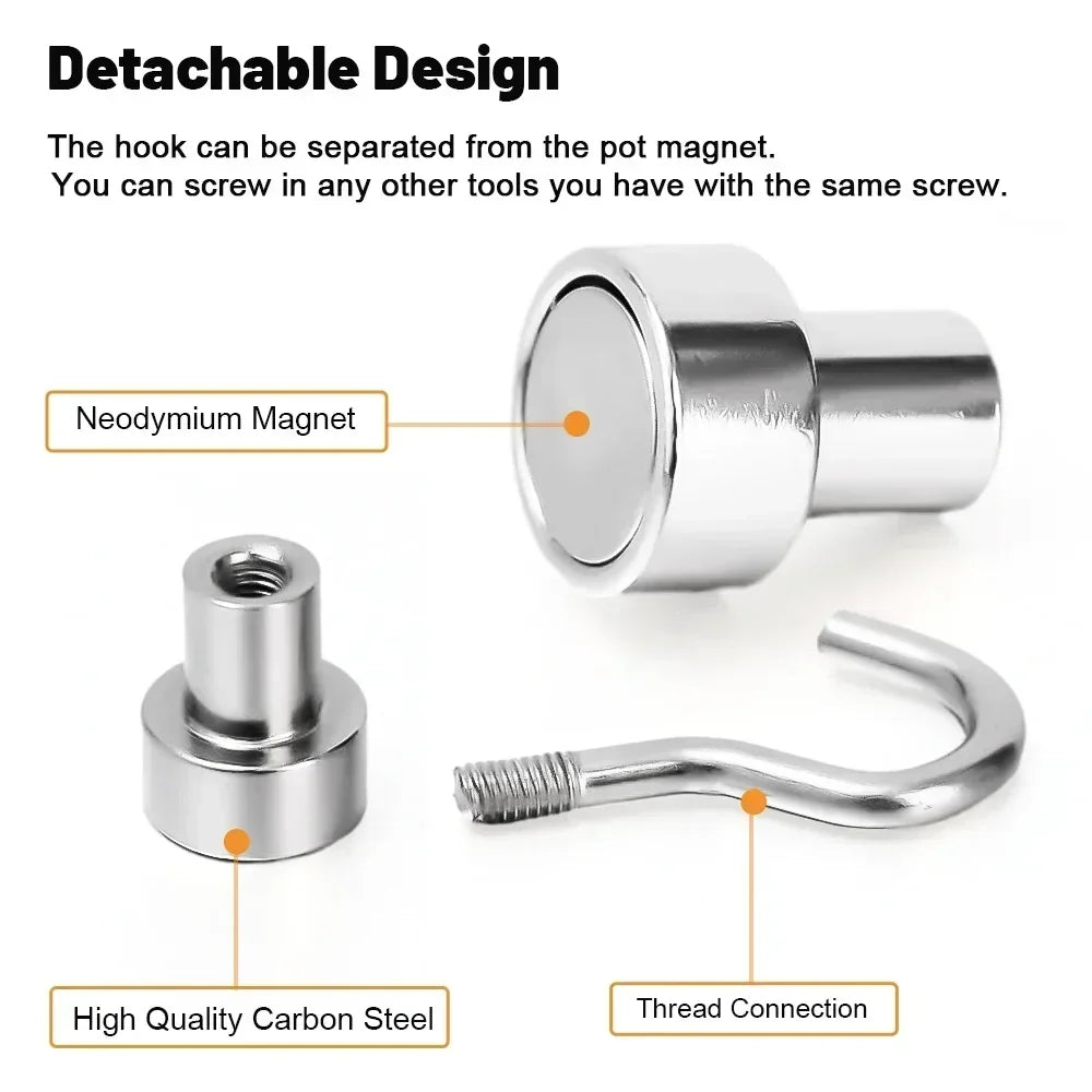 NdFeB Magnetic Hooks 5/10 Pack – Strong Wall Hooks for Home