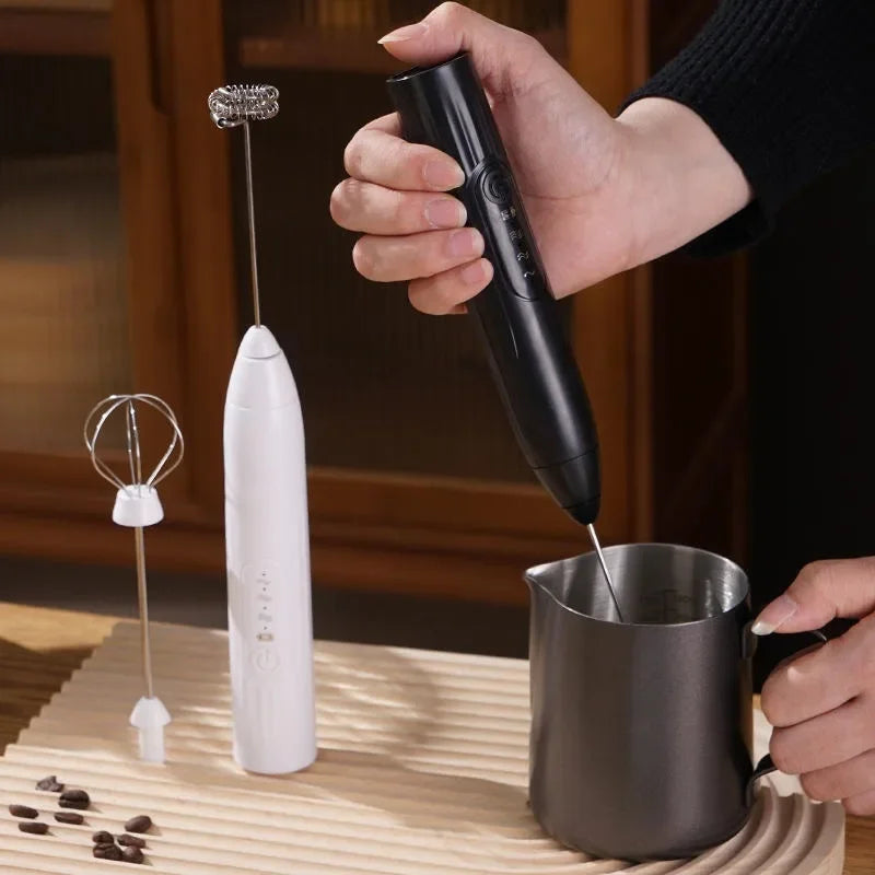 Electric Milk Frother & Egg Beater – 3-Speed Handheld Mixer