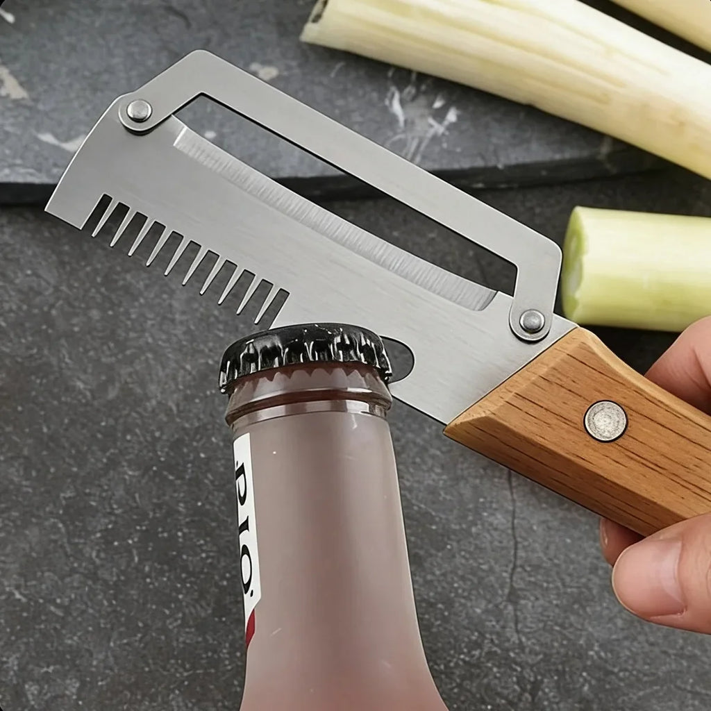 Stainless Steel Vegetable Peeler with Wooden Handle