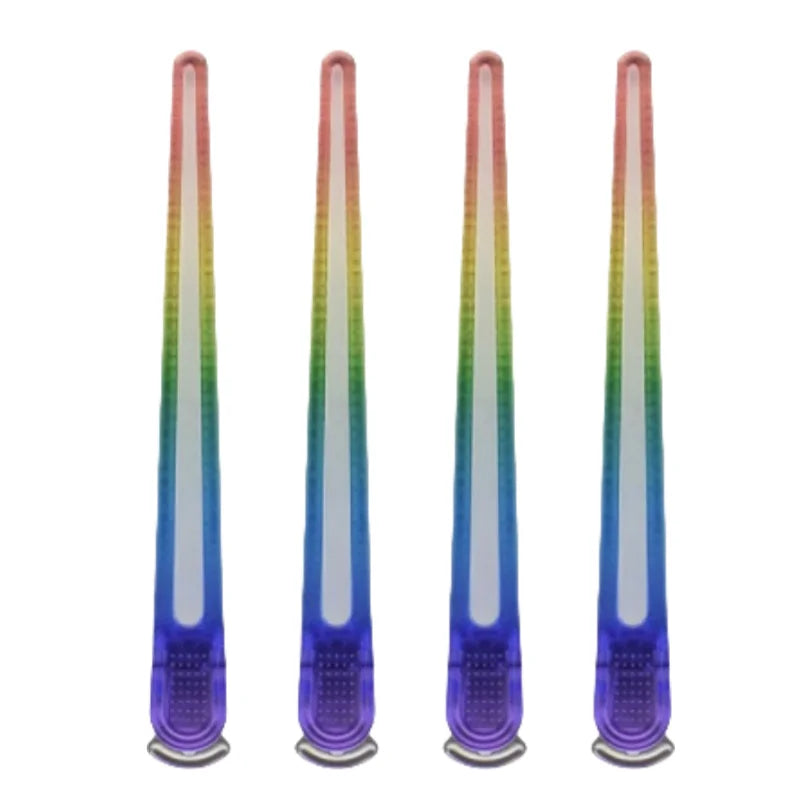 Rainbow Hair Sectioning Clips Set of 4 – Salon Styling Clamps
