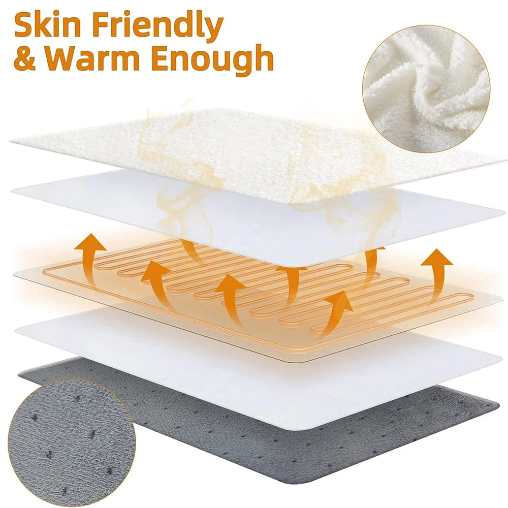 Electric Foot Heater 4 Modes Timing Heating Control Setting Washable