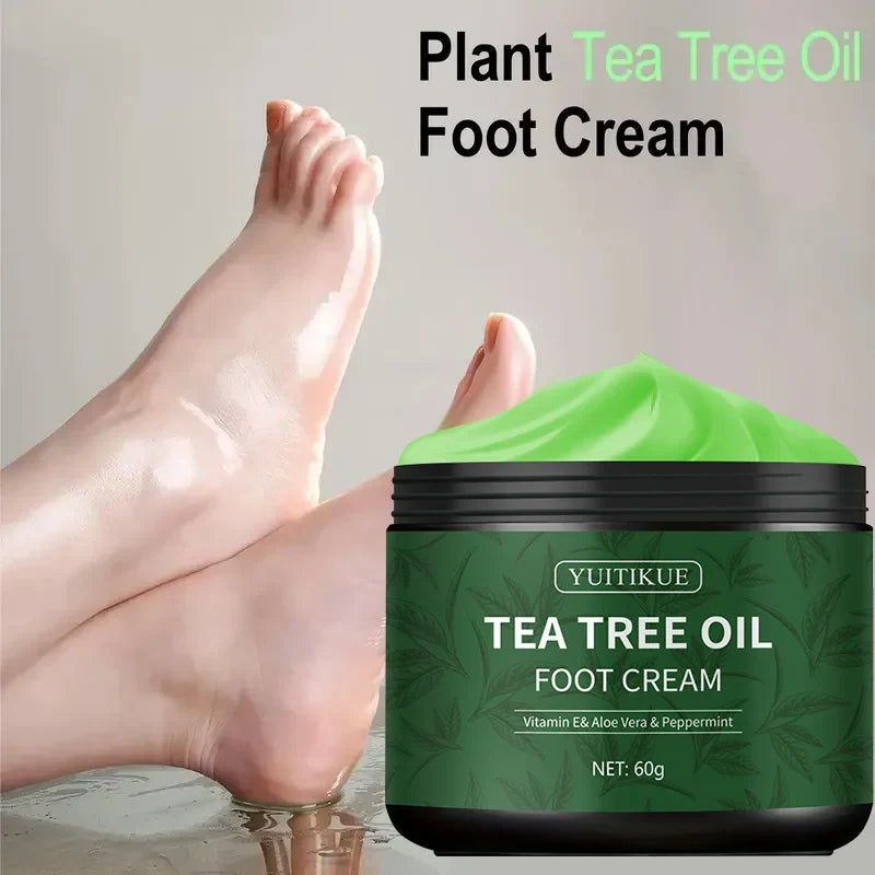 YUITIKUE Tea Tree Foot Cream 60g | Aloe, Vitamin E & Peppermint