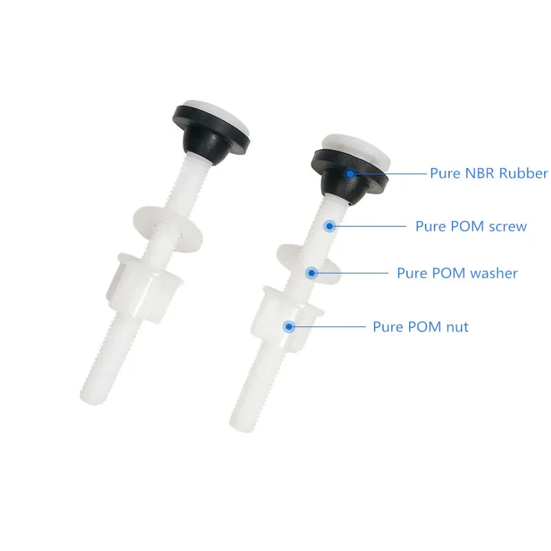 100mm Toilet Seat Fixing Bolts with Rubber Washers – 2pc Set