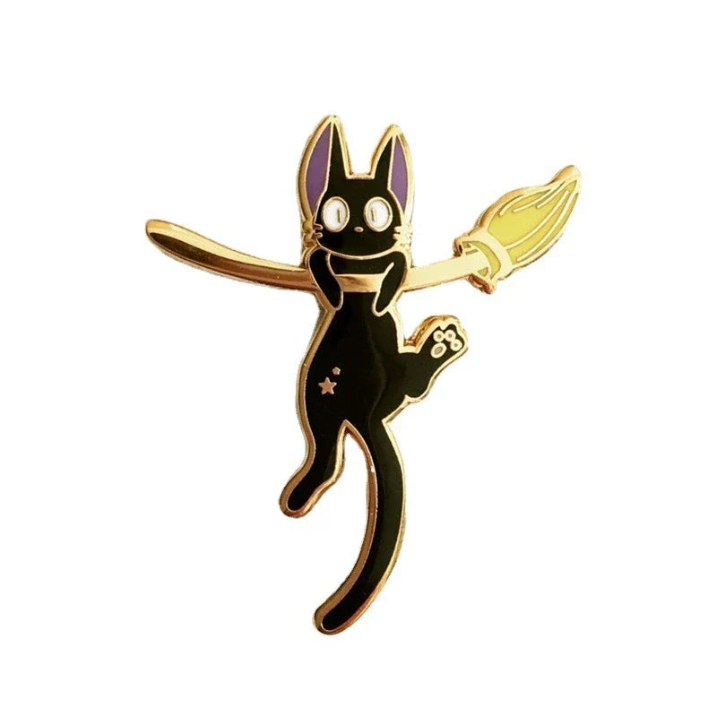 Cute Black Cat Enamel Brooch Lapel Pin – Gift for Kids & Friends