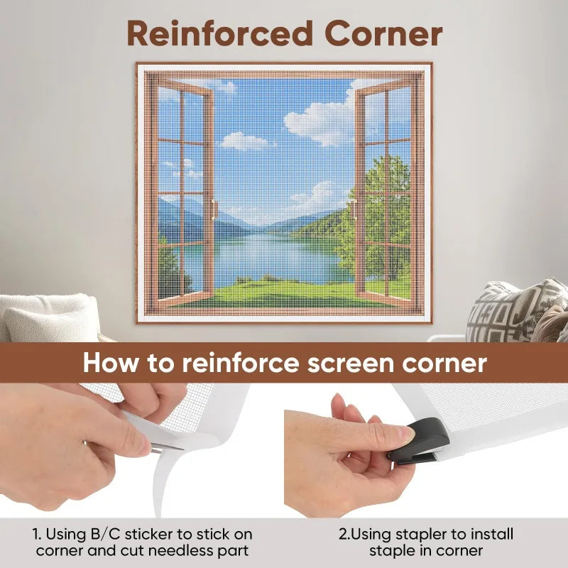 Self-Adhesive Window Mosquito Net | No-Drill Invisible Mesh Screen