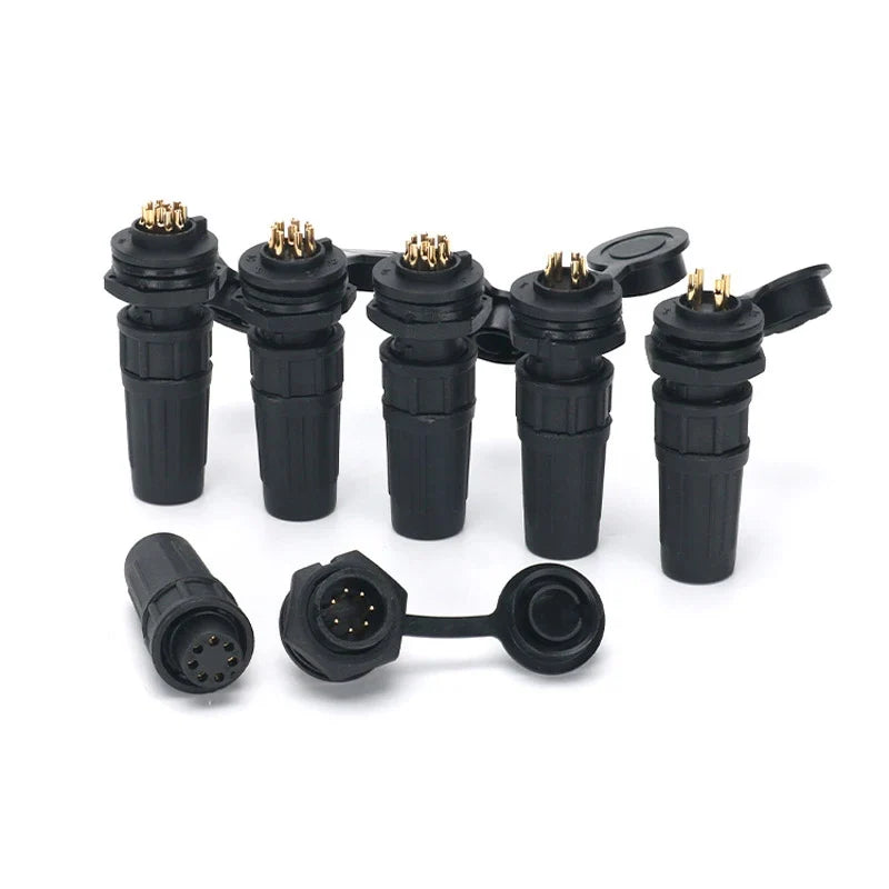 10-Pack IP67 Waterproof 24-Pin Connector Plug & Socket Set