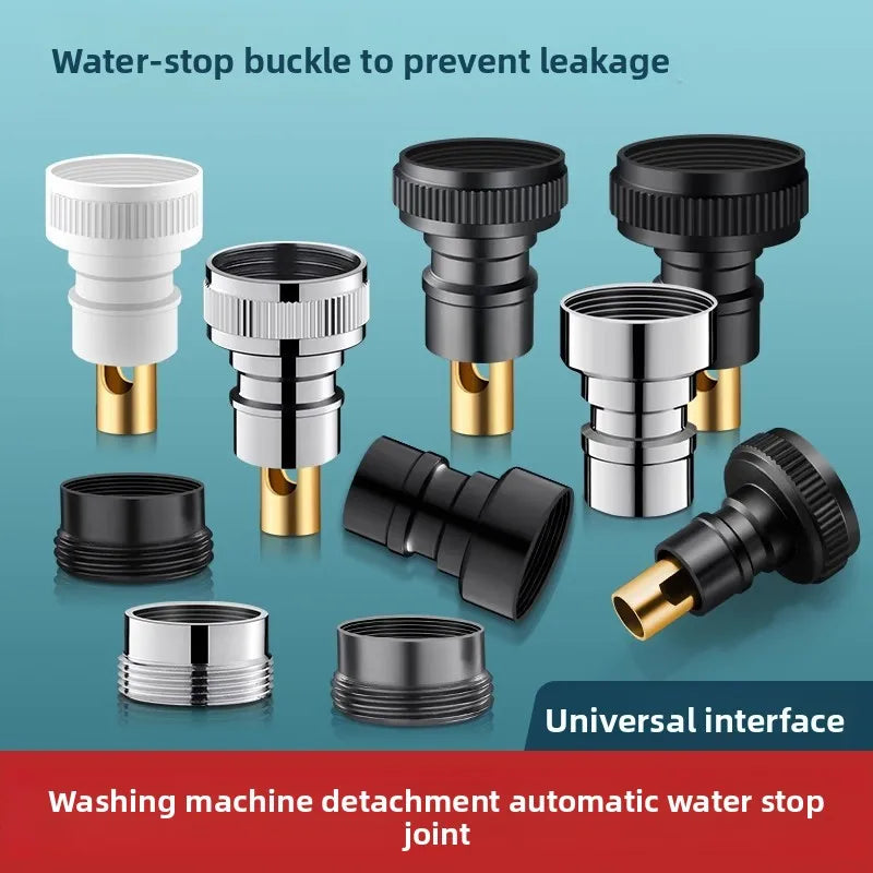3/4" & 1/2" Thread Faucet Hose Tap Water Quick Connector