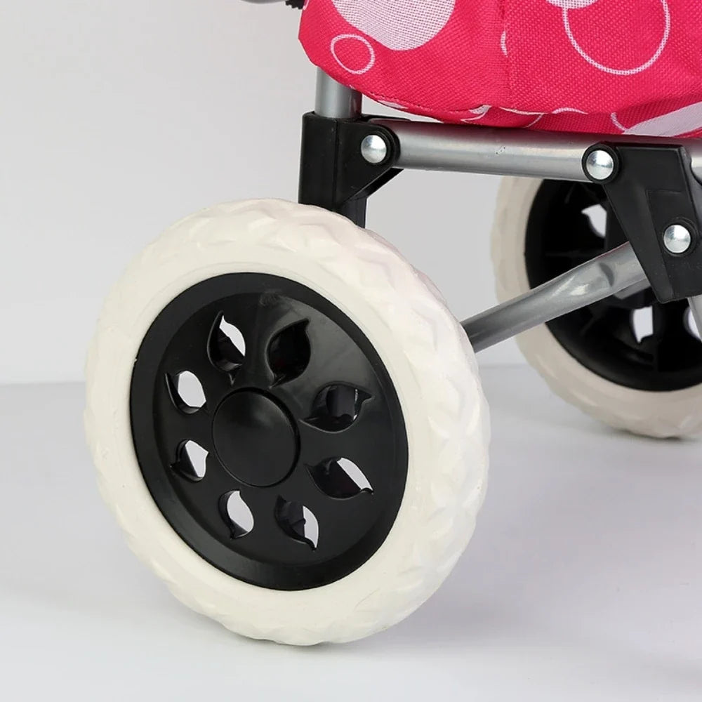 6.5" Anti-Slip Rubber Replacement Shopping Cart Wheels – 2-Pack